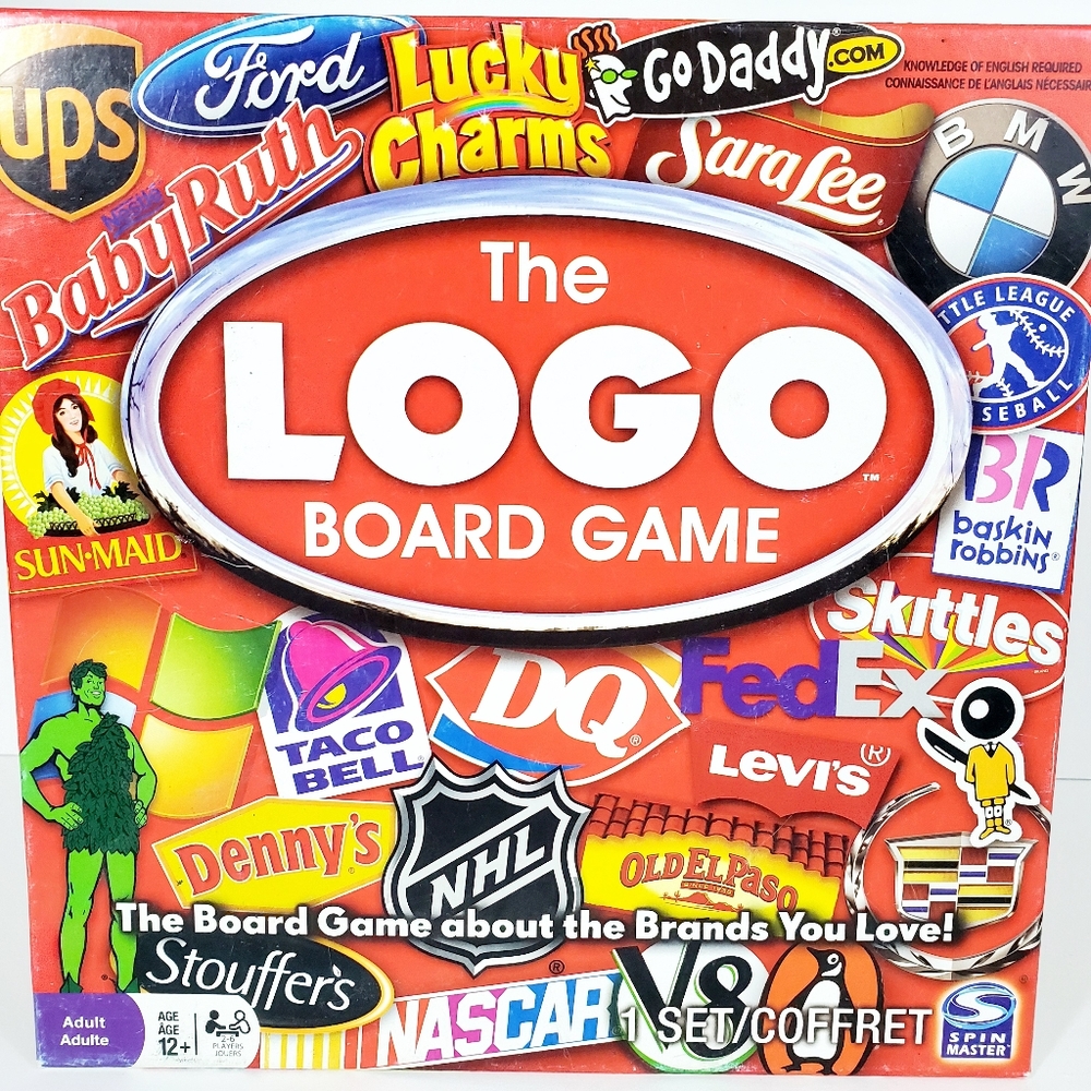The Logo Board Game 2011 Spin Master Trivia Game